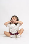 Blusão Oversized Infantil Mini Club Member Off White