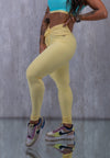 Calça Legging fitness Slim amarela