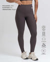 Calça Legging Fitness Compressão Classic Marrom Carbono
