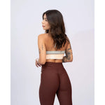 Calça Legging Fitness empina bumbum Slim Chocolate Dark - Maré Maria moda fitness