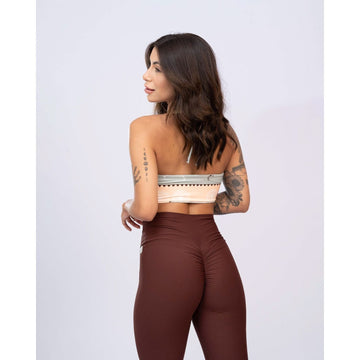 Calça Legging Fitness empina bumbum Slim Chocolate Dark