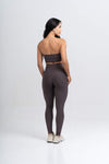 Calça Legging Fitness Compressão Classic Marrom Carbono