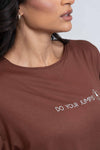 Blusão Fitness Oversized 'Do Your Jumps' Marrom