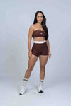 Top Fitness Tomara Que Caia Allure Chocolate Dark