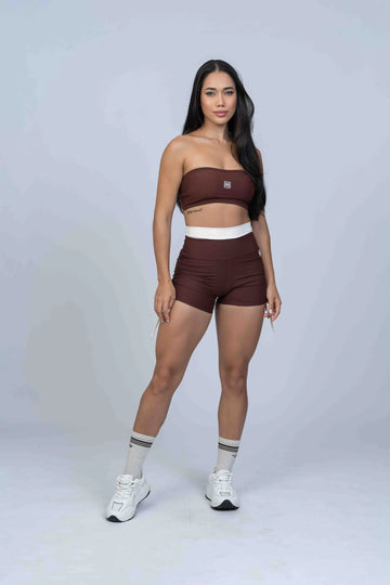 Top Fitness Tomara Que Caia Allure Chocolate Dark