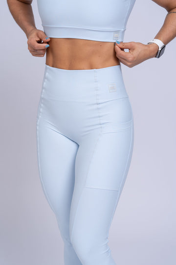 Calça Legging Fitness Compressão New Classic Azul Ice