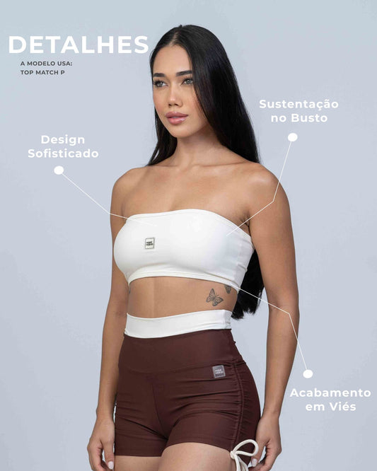Top Faixa tomara que caia Allure Off White