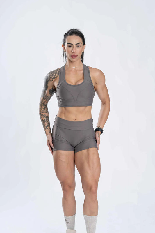 Short Fitness Basic Cinza