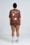 Blusão Fitness Oversized 'Olívia Maromba' Marrom