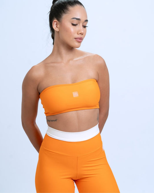 Top Faixa Tomara que caia Allure Tangerina