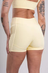 Short Fitness Active Amarelo Brisa Com Off White