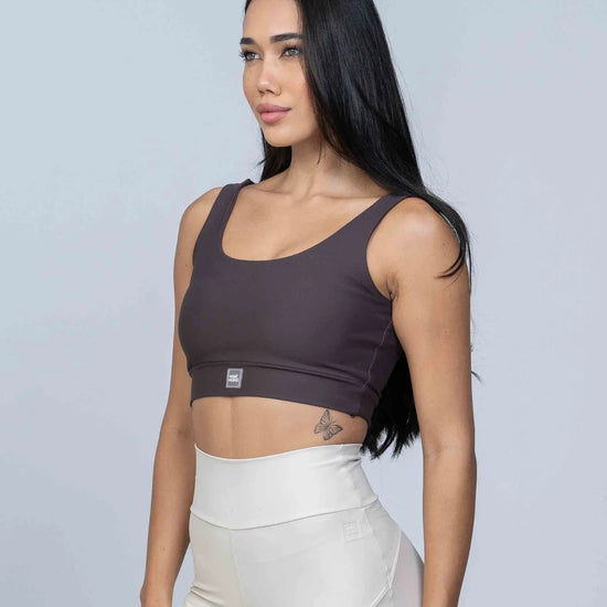 Top Match Fitness Marrom Urban - Maré Maria moda fitness