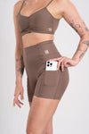 Short Fitness Compressão New Classic Capuccino