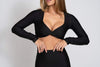 Top Fitness Manga Longa Infinity Super Black