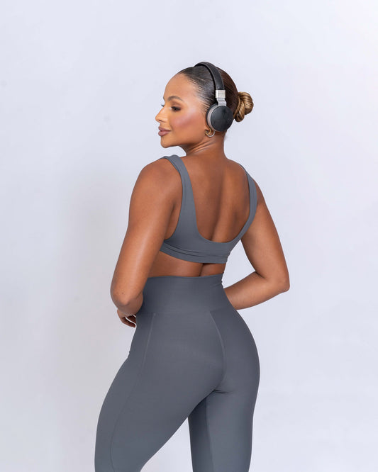 Calça Legging  fitness Classic Grafite compressão e sem empina bumbum