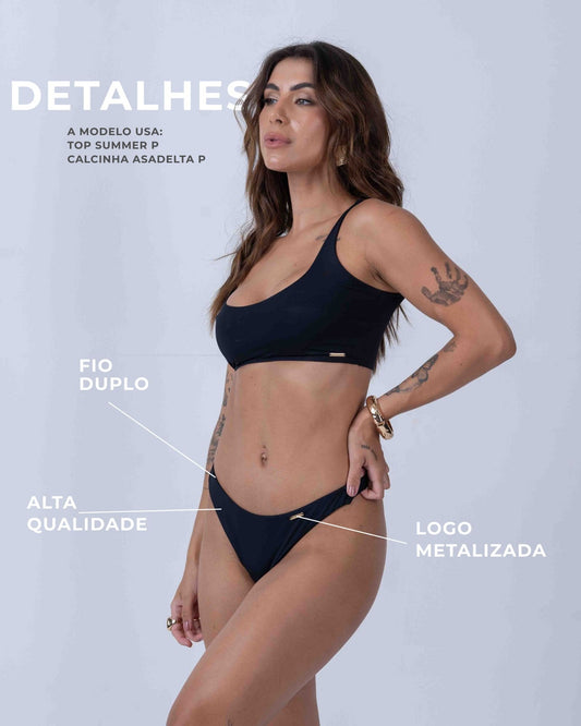 Calcinha Asa Delta Preto