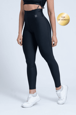 Calça Legging Classic Preta Feminina | Com Compressão, Zero Transparência e Cós Alto