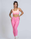 Calça Legging Slim duo Rosa Malibu com Coral