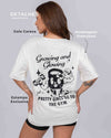 Blusão Fitness Oversized Growing And Glowing Off White