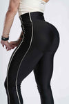 Calça Legging Fitness Active Super Black Com Creme