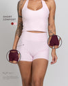 Short Fitness Compressão Confort Rosa Blush