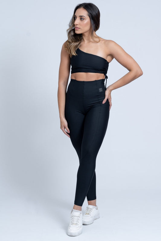 Calça Legging Classic Preta Feminina | Com Compressão, Zero Transparência e Cós Alto