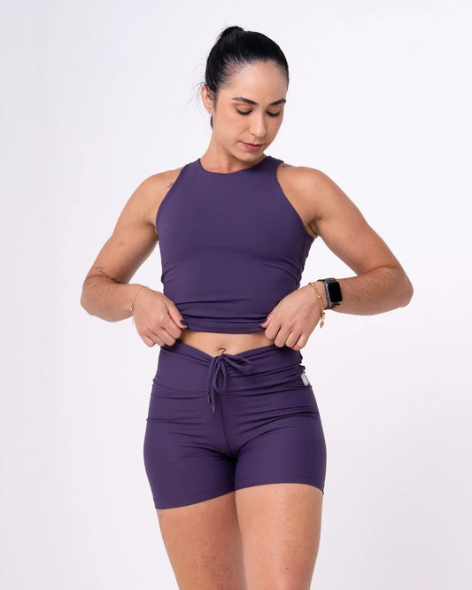 Blusa Fitness Casual Charlote Violeta compressão - Maré Maria moda fitness