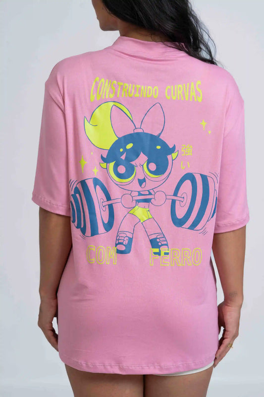 Blusão Oversized Poderosas Rosa (Leve Defeito)