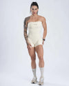Macaquinho Fitness Allure Tomara Que Caia Creme