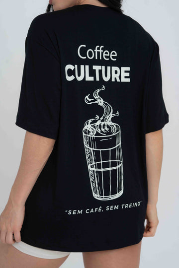 Blusão Fitness Oversized Coffee Preta