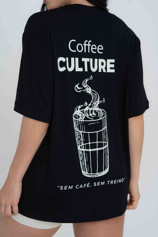 Blusão Fitness Oversized Coffee Preta