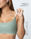 Top Fitness Ternura Dupla Face Verde Sávia Com Brisa