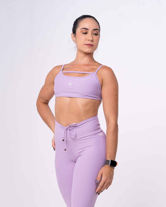 Calça Fitness Slim Lavanda