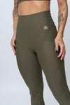 Calça Legging Fitness Compressão New Essence Verde Musgo