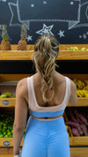 Top Fitness Street Rosa Lily com pala Azul Serenity