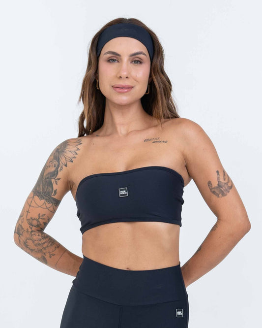 Top Faixa Tomara que caia Allure Preto