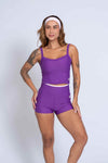Top Fitness Power Corset Roxo Vibrante