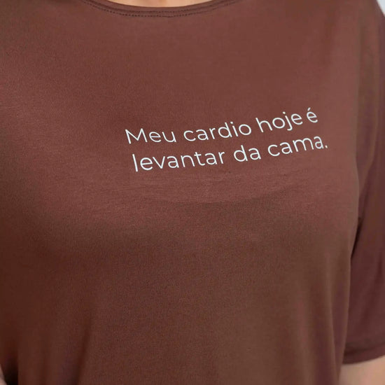 Blusão Oversized Meu cardio hoje é levantar da cama - Maré Maria moda fitness
