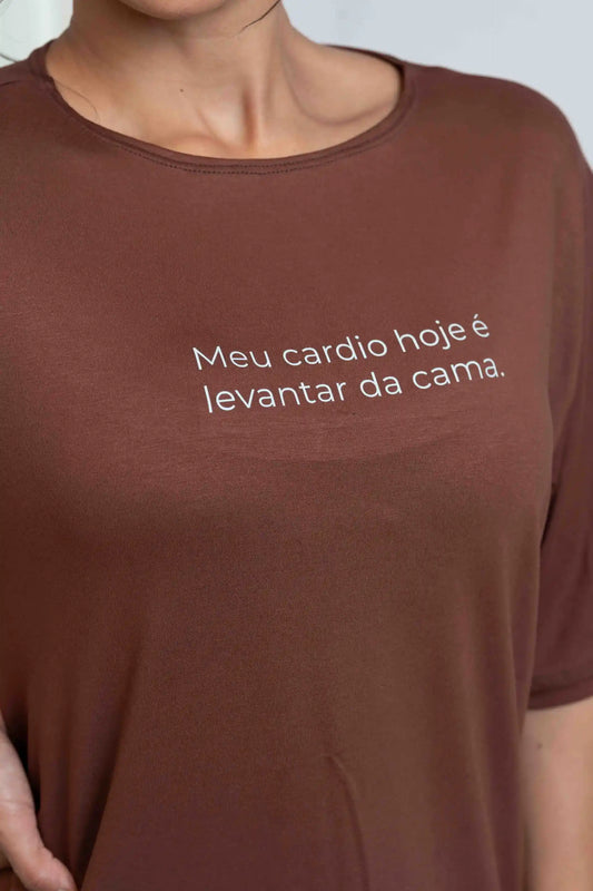 Blusão Oversized Meu cardio hoje é levantar da cama