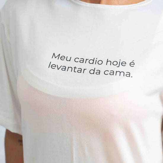 Blusão Oversized Meu cardio hoje é levantar da cama - Maré Maria moda fitness