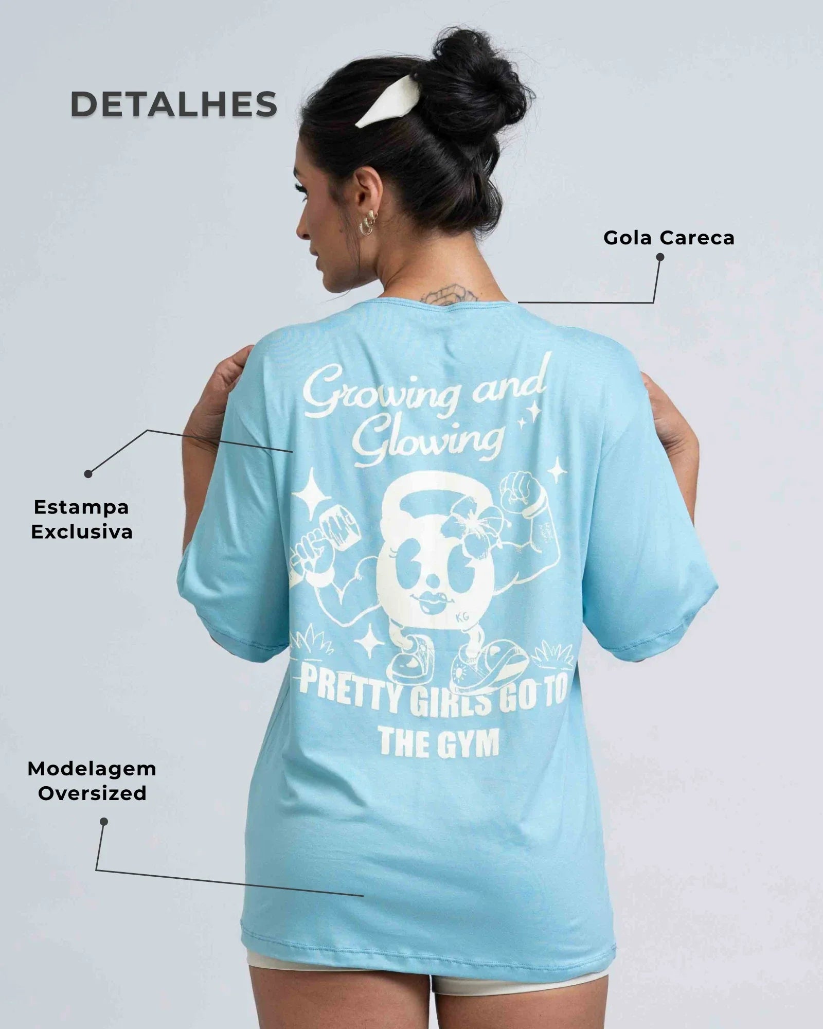 Blusão Oversized Growing And Glowing - Maré Maria moda fitness