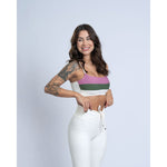 Calça Legging fitness Slim Off White empina bumbum