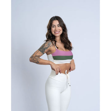 Calça Legging fitness Slim Off White empina bumbum