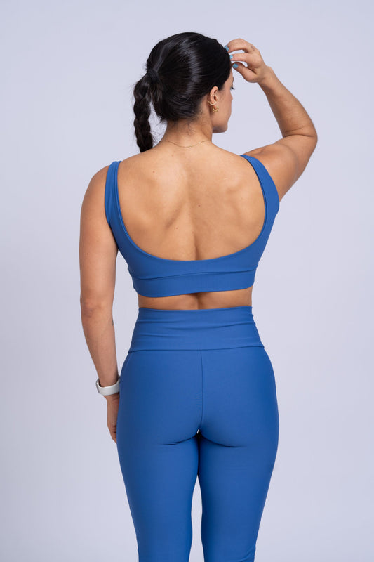 Top Fitness Open Azul Safira