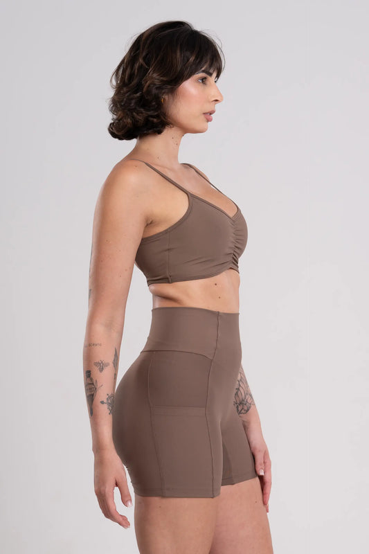 Short Fitness Compressão New Classic Capuccino