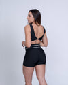 Short fitness Corrida Preto compressão e Vivo Off