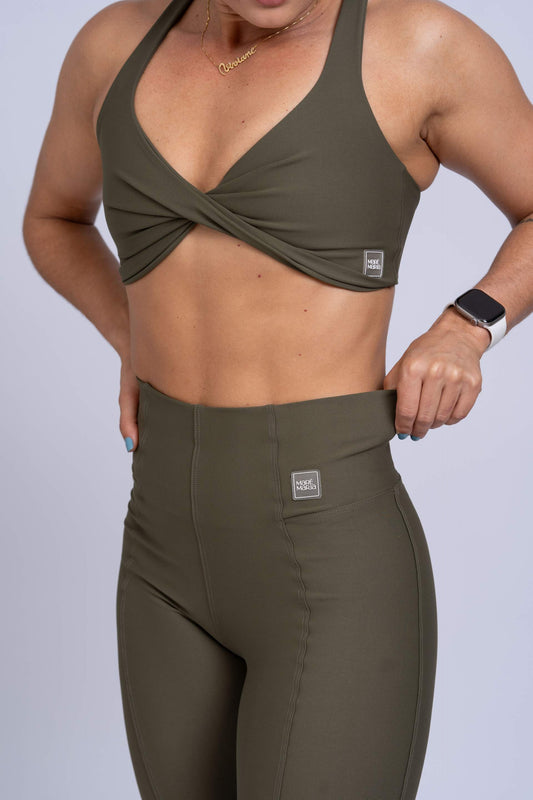 Calça Legging Fitness Compressão Classic Verde Musgo