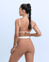 Calça Fitness Duo Mocha Mousse com Off White c/ empina