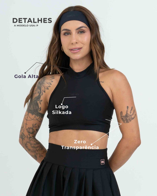 Top Fitness Aline Super Black (Leve defeito)