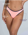 Calcinha Asa Delta Duo Coral com Azul Marinho